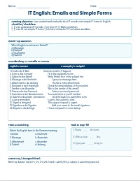 Writing and Understanding Simple IT Emails and Forms