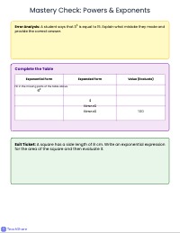 Mastering Powers and Exponents Support Guide