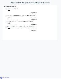Math Department Lead Priority Checklist