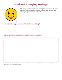 Mr. Magee's Camping Adventure Learning Stations