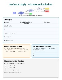 Understanding Mixtures and Solutions