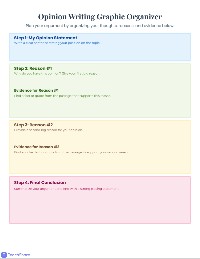 School Uniforms Opinion Writing