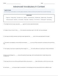 Mastering Advanced Vocabulary in Context
