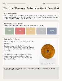 Introduction to Feng Shui and Its Principles