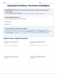 Mastering Equivalent Fractions through Multiples