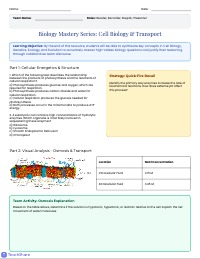 MCAS Biology Team-Based Review Challenge