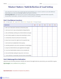 Building Math Confidence and Goal Setting