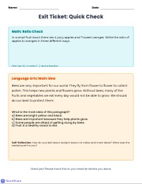 Mastering Ratios and Main Ideas