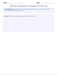 Progress Monitoring Template