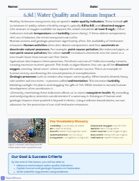 6.8d | Water Quality and Human Impact