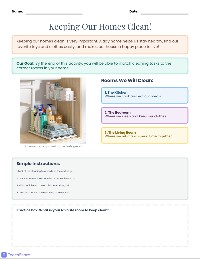 Home Cleaning Activity Book