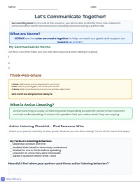 Defining Classroom Norms
