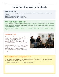 Positive Feedback Toolkit