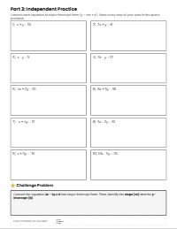 Mastering Linear Equation Conversions Worksheet