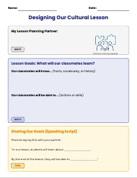 Cultural Lesson Planning and Brainstorming Organizer
