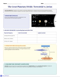 Planetary Composition Comparison Activity