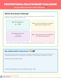 Mini lesson: Finding More Than One Equation to Represent Proportional Relationships