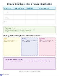 Global Climate Zones Investigation