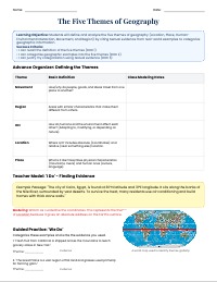 Exploring the Five Themes of Geography
