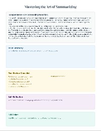 Text Summarizing Skills