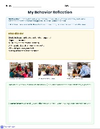 Behavior Reflection Sheet