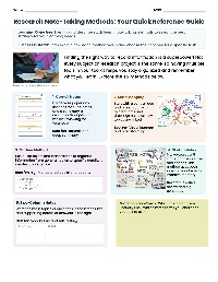 Research Note-Taking Methods Cheat Sheet