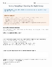 Understanding Survey Sampling