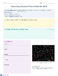 PowerPoint MOS Exam Prep Guide