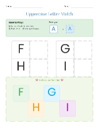 Uppercase Letter Matching Activity