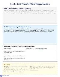Light Interactions and Energy