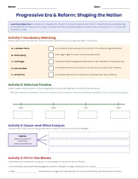 Analyzing the Gilded Age and Progressive Era