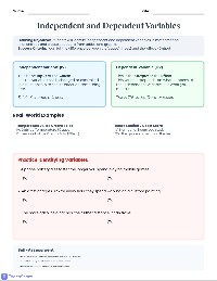 Variables and Equation Building