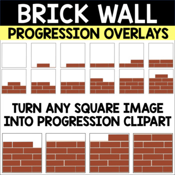 BRICK WALL Puzzle Overlay Clipart Progression Images BROWN | TeachShare