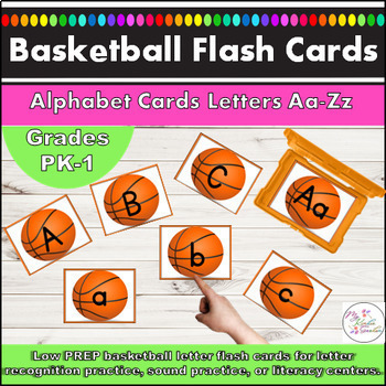 Basketball Alphabet Flash Cards Letter Identification and Sound Fluency ...