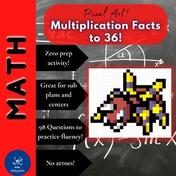 Math Pixel Art! - Multiplication Facts with Products to 36! | TeachShare