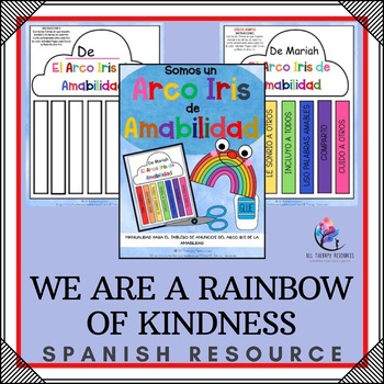 WE ARE A RAINBOW OF KINDNESS Craft Bulletin Board Bullying - SPANISH ...