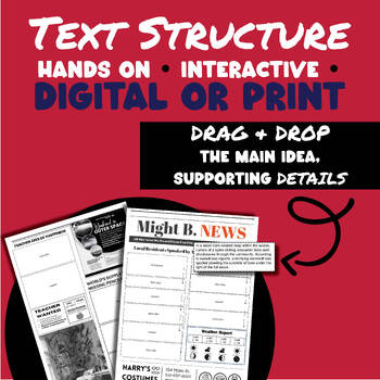 Organize Text Structures PPT, English Language Arts, Editable ...