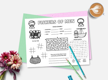 Fishers of Men, Bible Story Activity Sheet, Sunday School | TeachShare