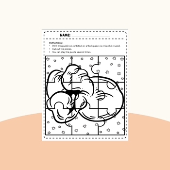 Printable Popcorn Day Jigsaw Coloring Puzzles - Fun January Games ...