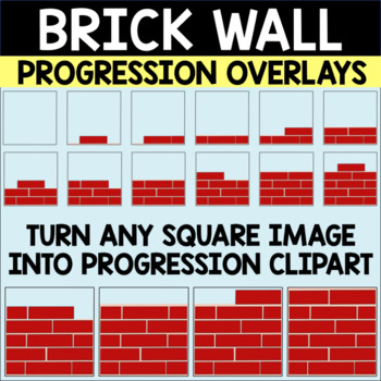 BRICK WALL Puzzle Overlay Clipart Progression Images RED | TeachShare