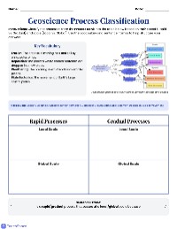 Geoscience Processes Classification — Geoscience | TeachShare