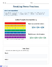 Understanding Fraction Decomposition — Fractions — for 4th Grade ...