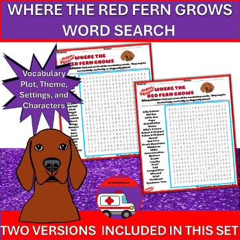 Where the Red Fern Grows Word Search | TeachShare