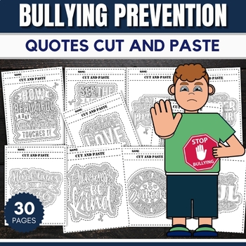 National Bullying Prevention Quotes Cut and Paste Scissor skills ...