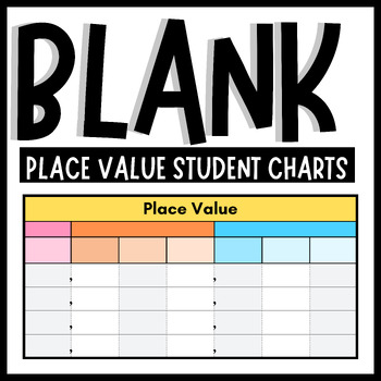 Blank Place Value Chart to Millions Template Student Printable Whole ...