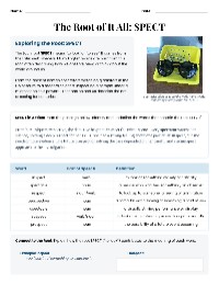 Understanding the Root SPECT — Language — for 9th Grade | TeachShare