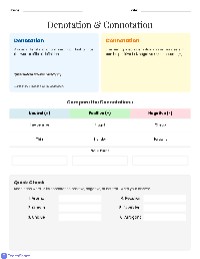 Understanding Denotation and Connotation — Language Analysis | TeachShare