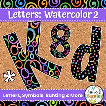 Watercolor Bulletin Board Letters & Editable Banners | Printable ...