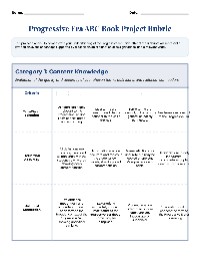 Progressive Era ABC Book Rubric — History — for 8th Grade | TeachShare