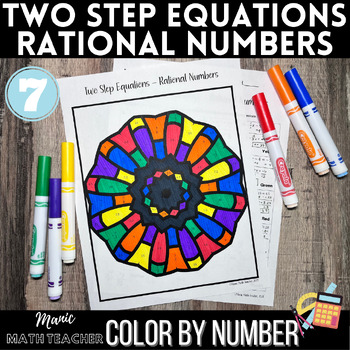 Color By Number - Two Step Equations - Rational Numbers - 7th Grade ...
